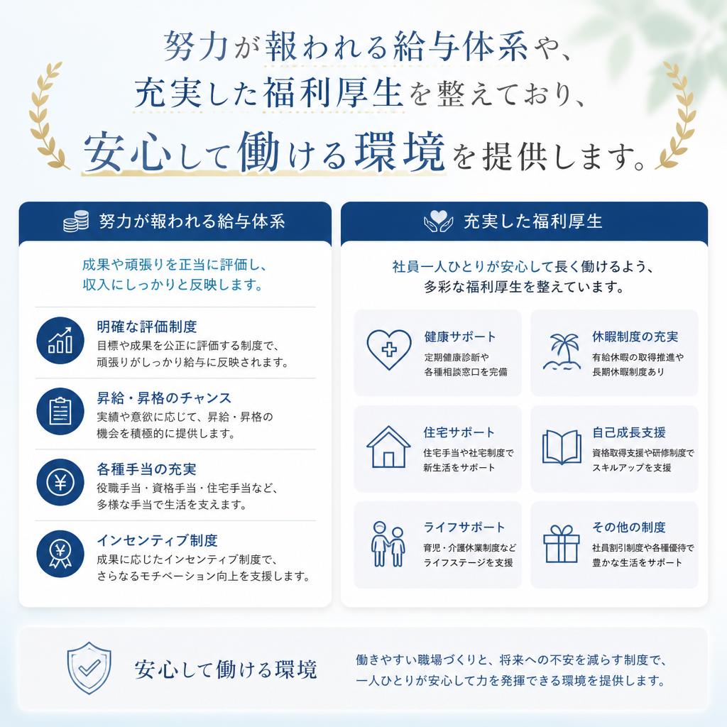 5. 安心の福利厚生と給与制度
